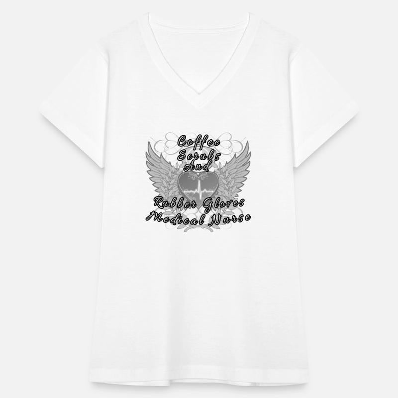 Coffee Scrubs And Rubber Gloves Medical Nurse