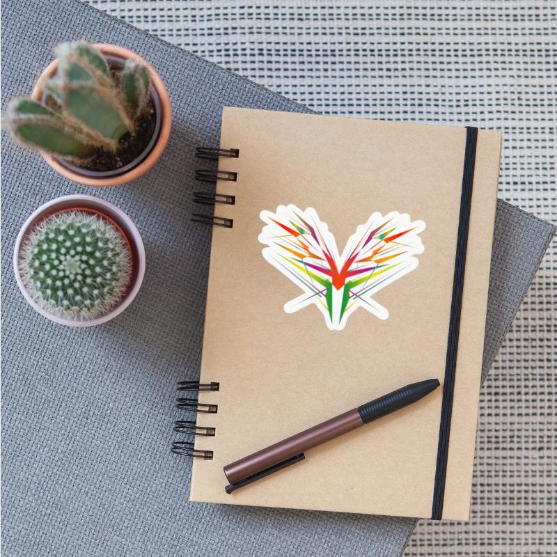 colorful abstract wing shape