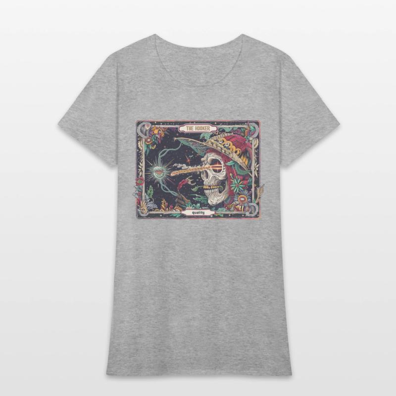 Colorful Cosmic Smoking Skeleton Art Print