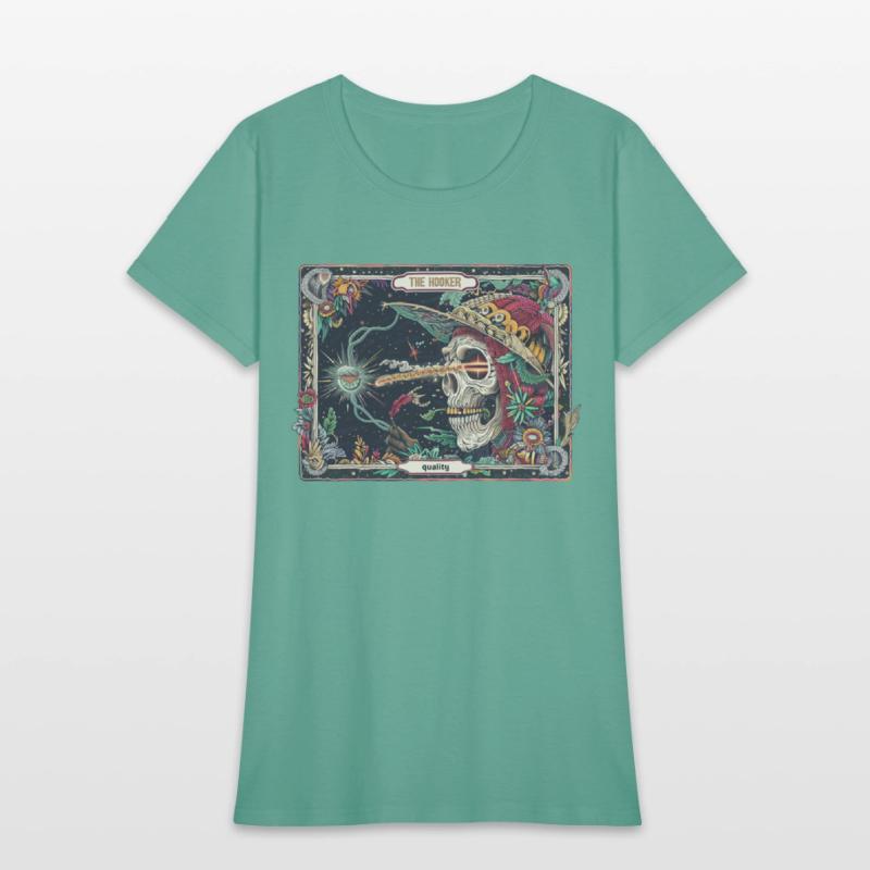 Colorful Cosmic Smoking Skeleton Art Print