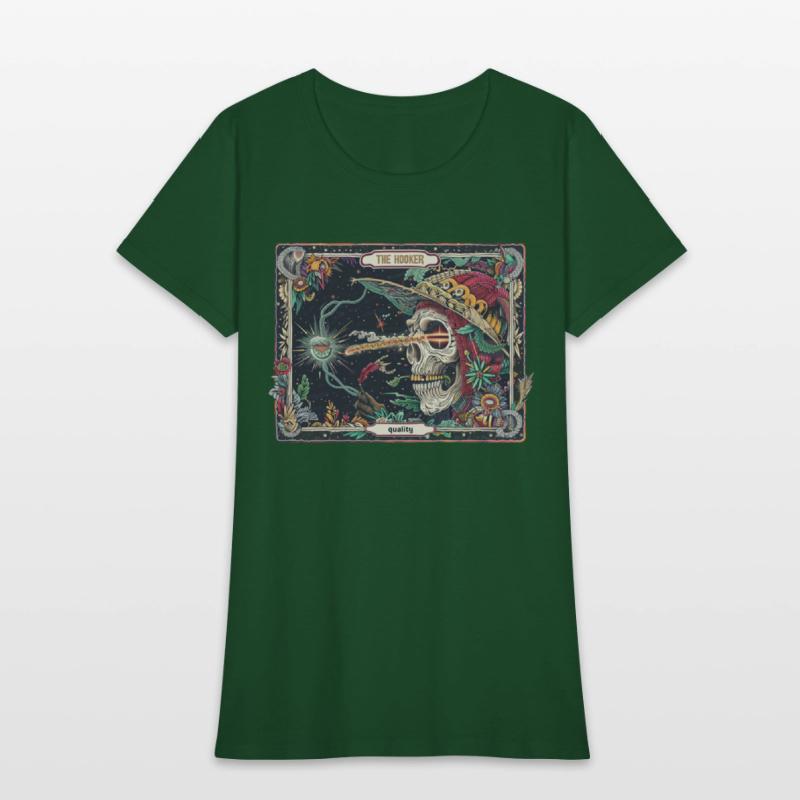 Colorful Cosmic Smoking Skeleton Art Print