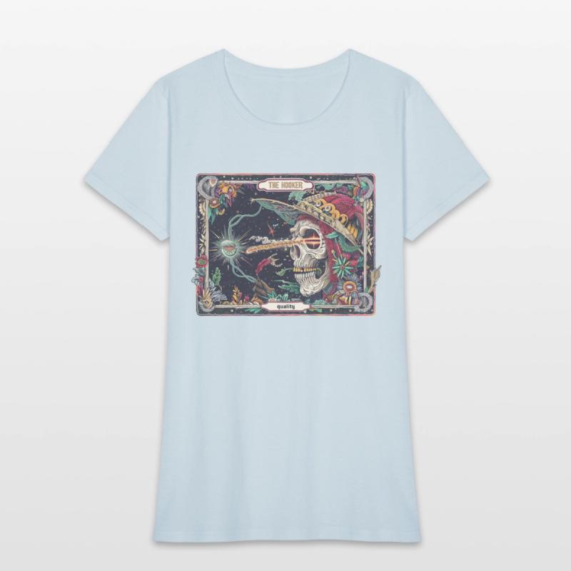 Colorful Cosmic Smoking Skeleton Art Print