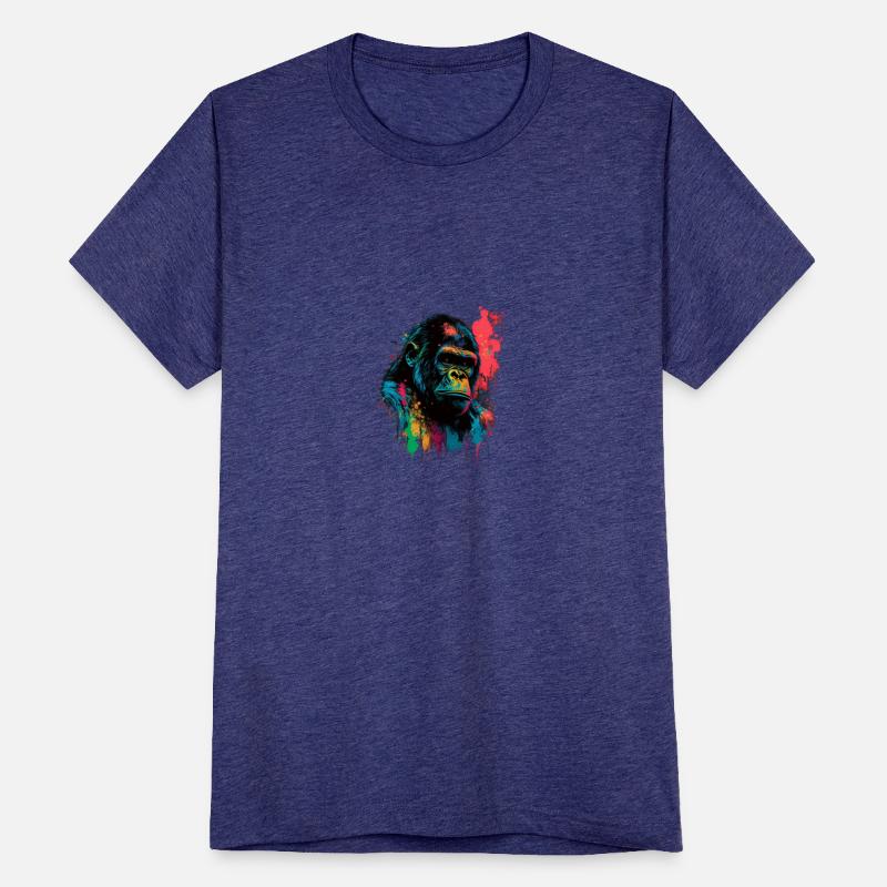 Colorful Gorilla Splash Art Expression