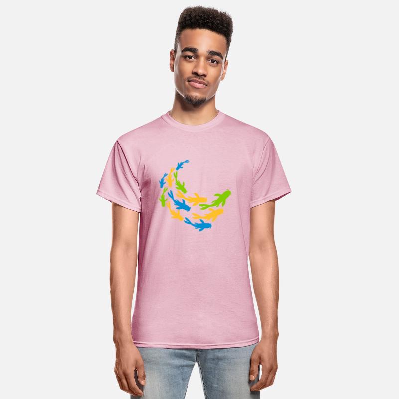 colorful shoal koi fish