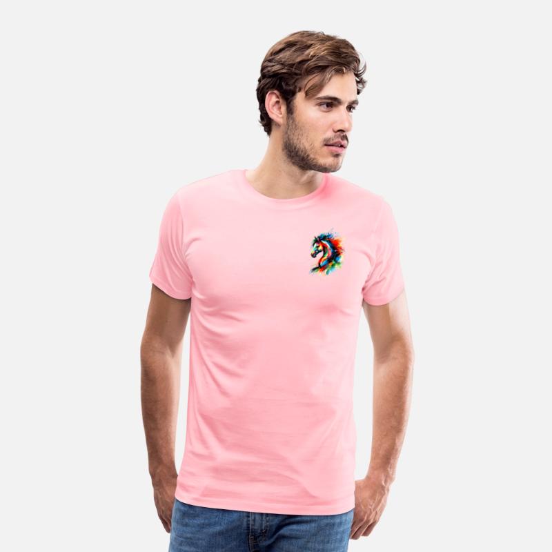 Colourful Graphic Horse Head T-Shirt