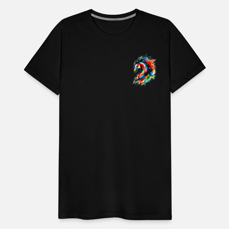 Colourful Graphic Horse Head T-Shirt