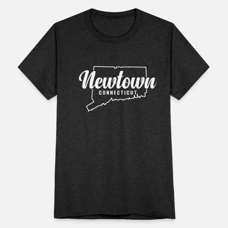 Connecticut Newtown Outline Map USA America
