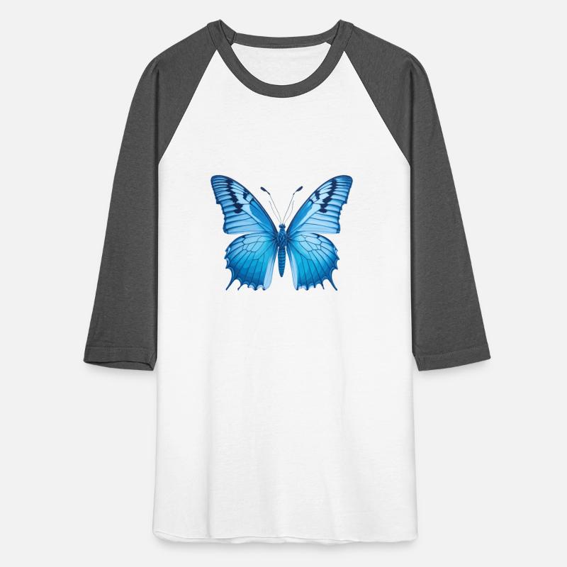Crystal blue color butterfly art