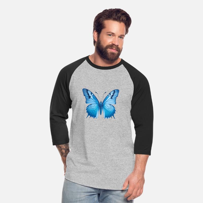 Crystal blue color butterfly art