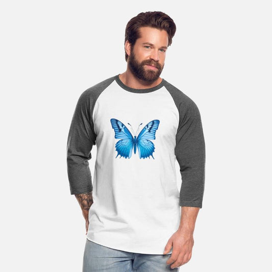 Crystal blue color butterfly art