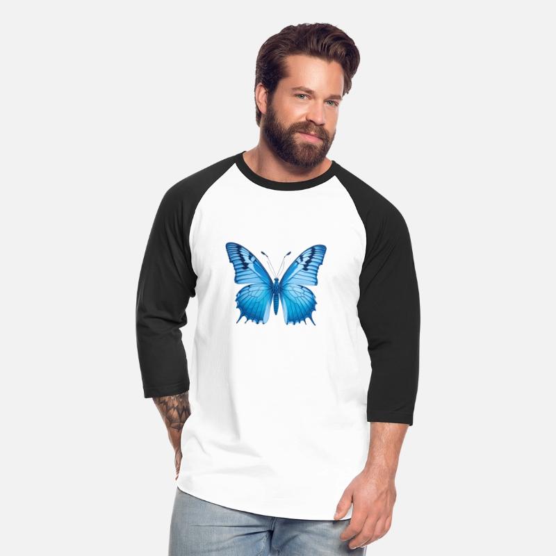 Crystal blue color butterfly art