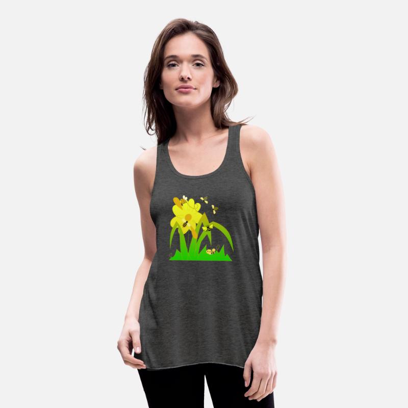 Cute bees and yellow flower.Yellow green beauty.