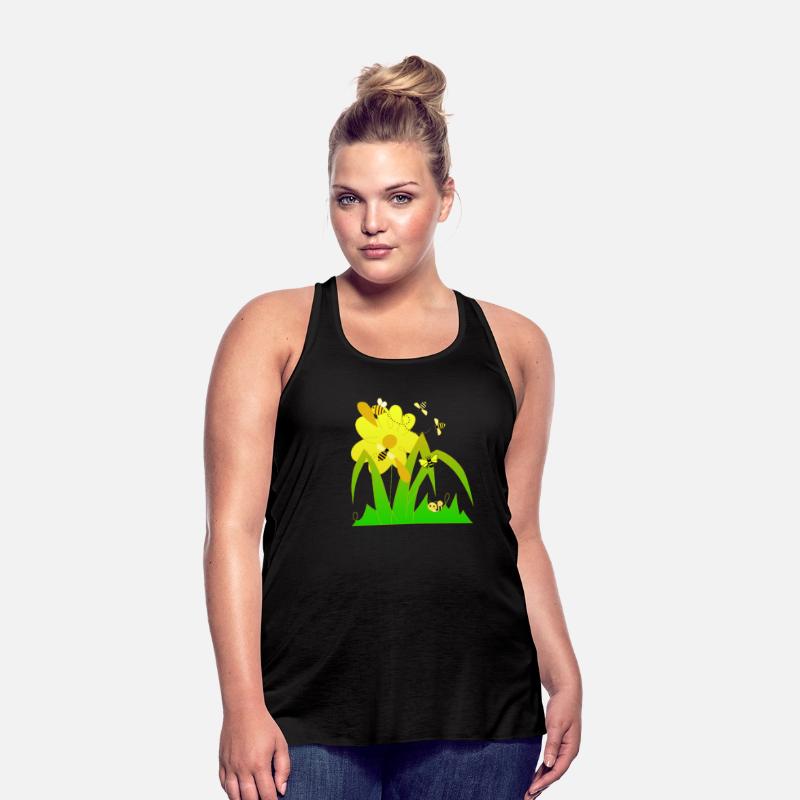 Cute bees and yellow flower.Yellow green beauty.