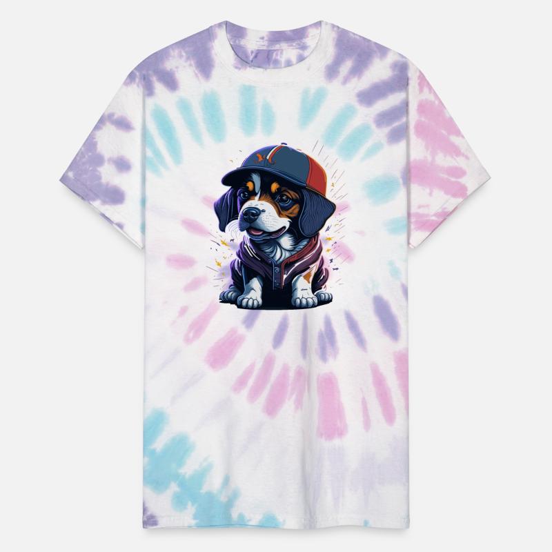 Cute Border Collie Puppy Wearing Baseball Hat