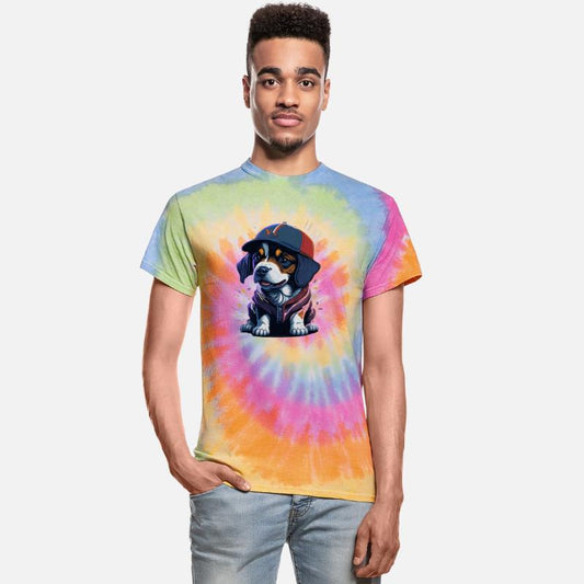 Cute Border Collie Puppy Wearing Baseball Hat