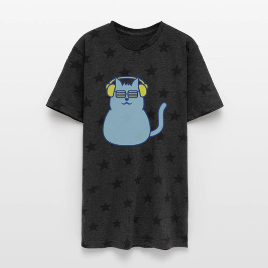 Cute Fat Cat Pet Kitten Animal Listen Party Music