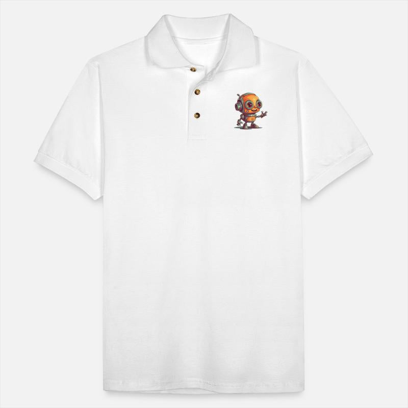 Cute waving robot illustration technology friendly