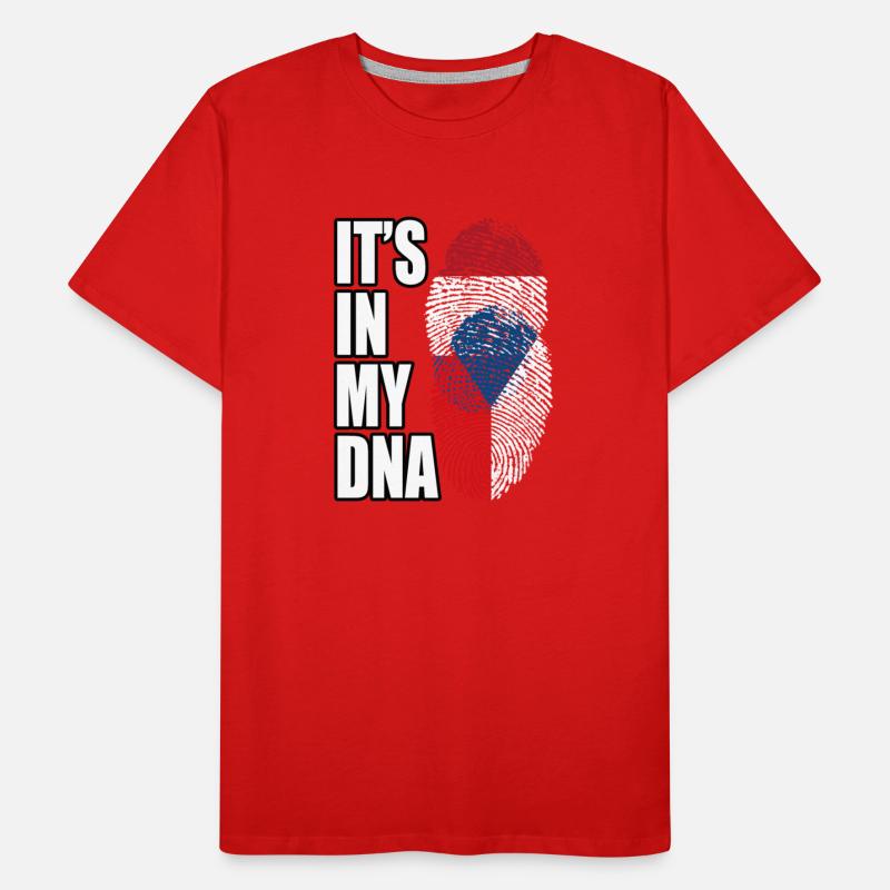 Czech And Dutch Mix Heritage DNA Flag