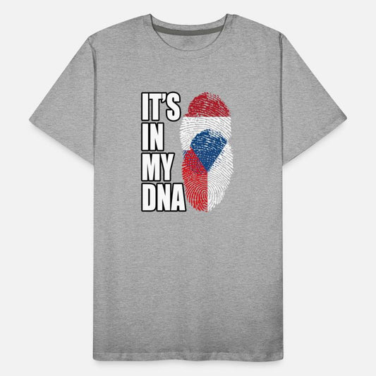 Czech And Dutch Mix Heritage DNA Flag