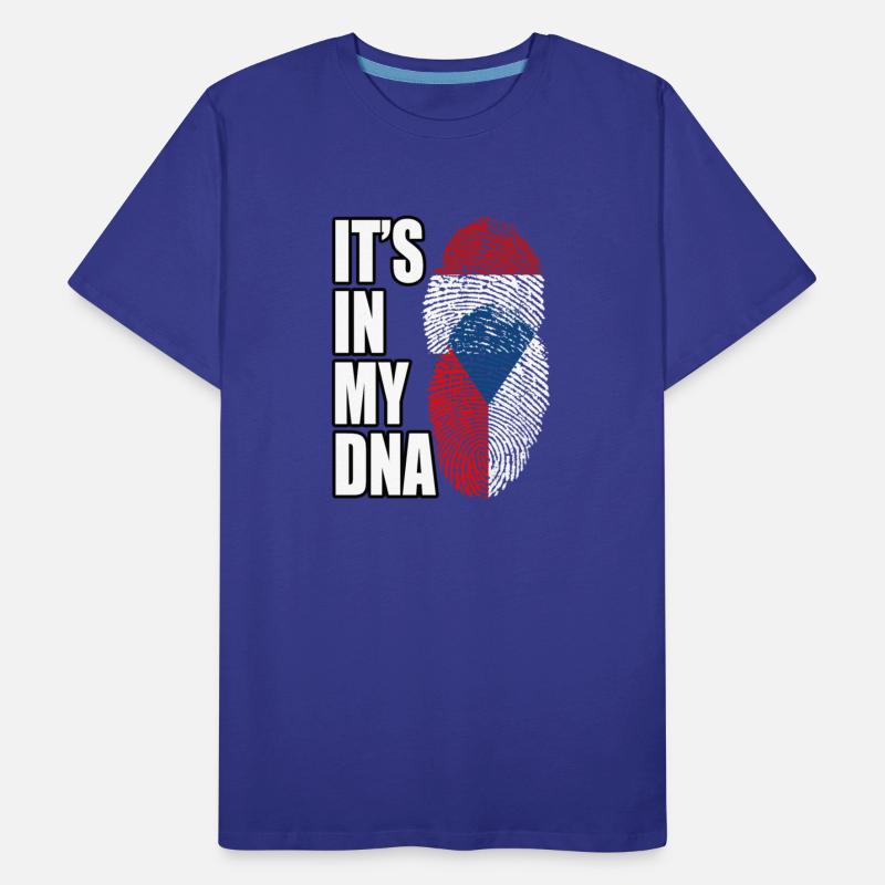 Czech And Dutch Mix Heritage DNA Flag