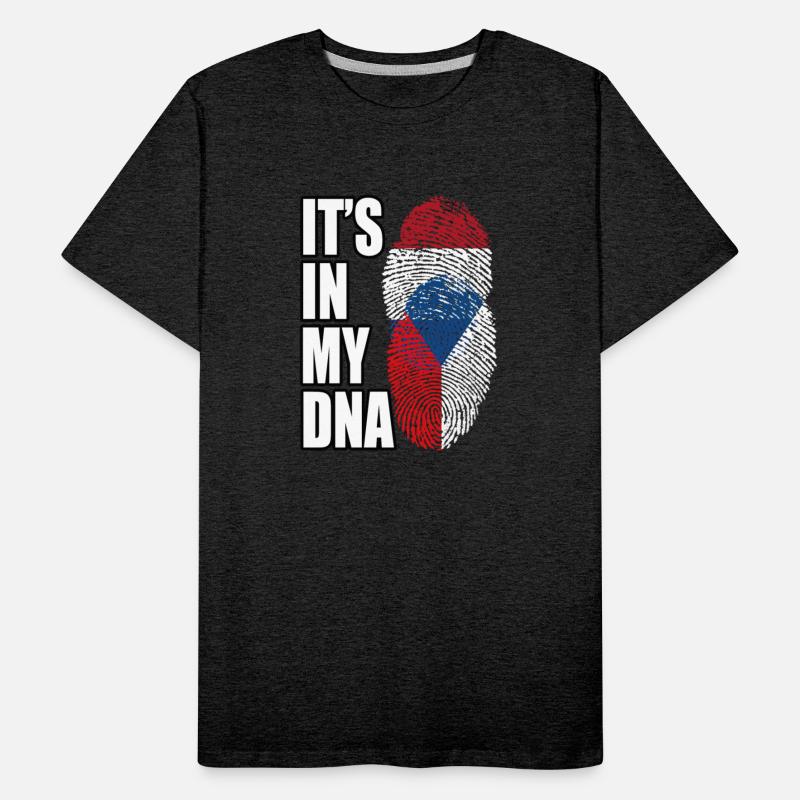 Czech And Dutch Mix Heritage DNA Flag