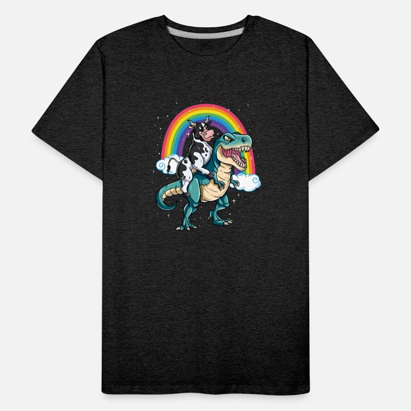 Dinosaur T Rex Rainbow Cloud Sparkles Cow
