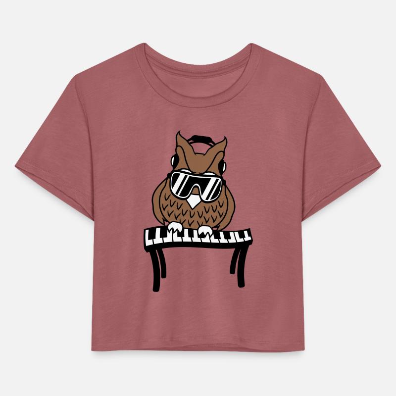 DJ Owl Night Bird Party Animal Keyboard Piano Keys