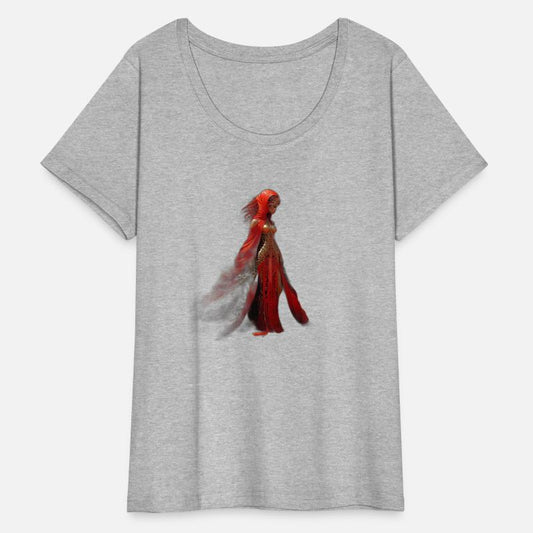 DreamWeaver Fantasy desert red dress with orang