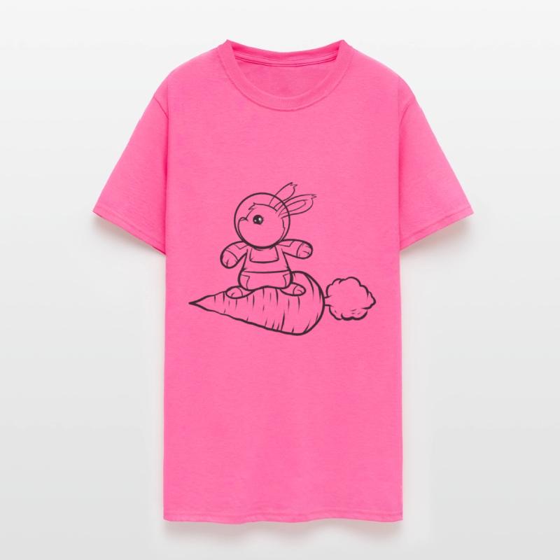 Easter Bunny Surfing On A Carrot As Color In