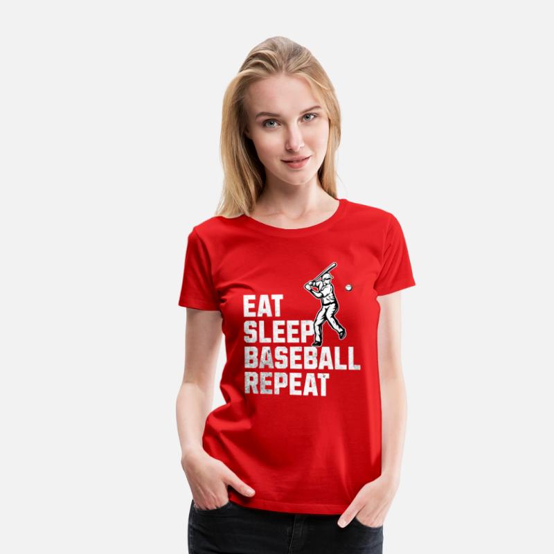 Eat Sleep Baseball Repeat Crew Tee