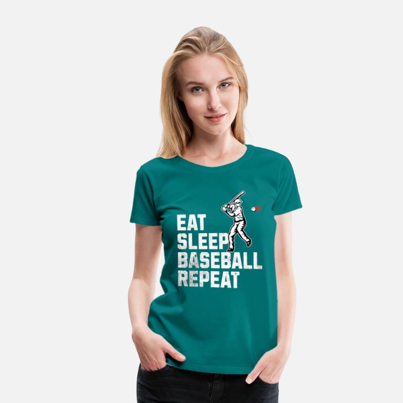 Eat Sleep Baseball Repeat Crew Tee