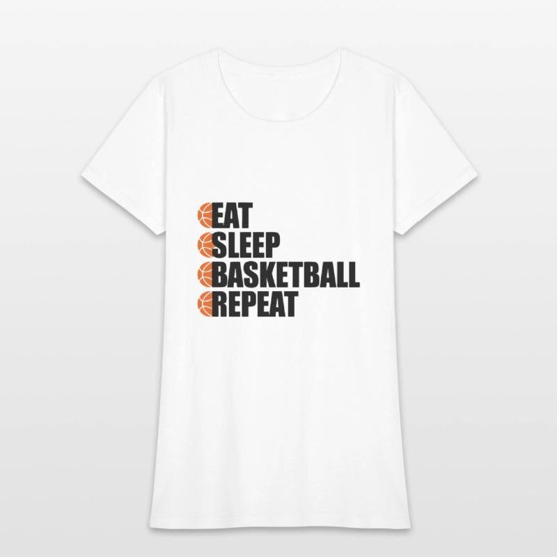 Eat Sleep Basketball Repeat - Cool Sports T-Shirt
