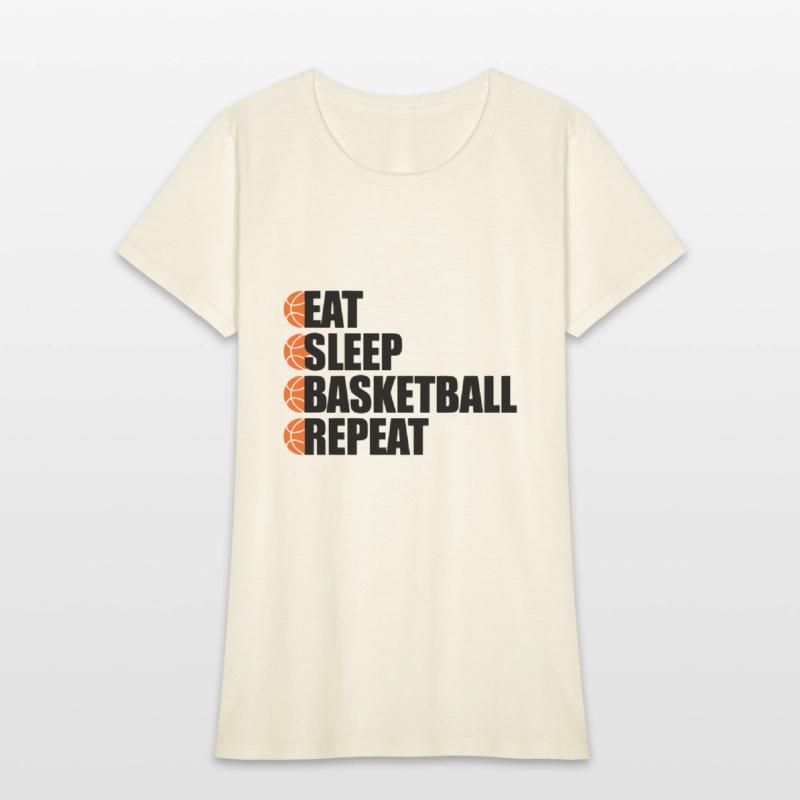 Eat Sleep Basketball Repeat - Cool Sports T-Shirt