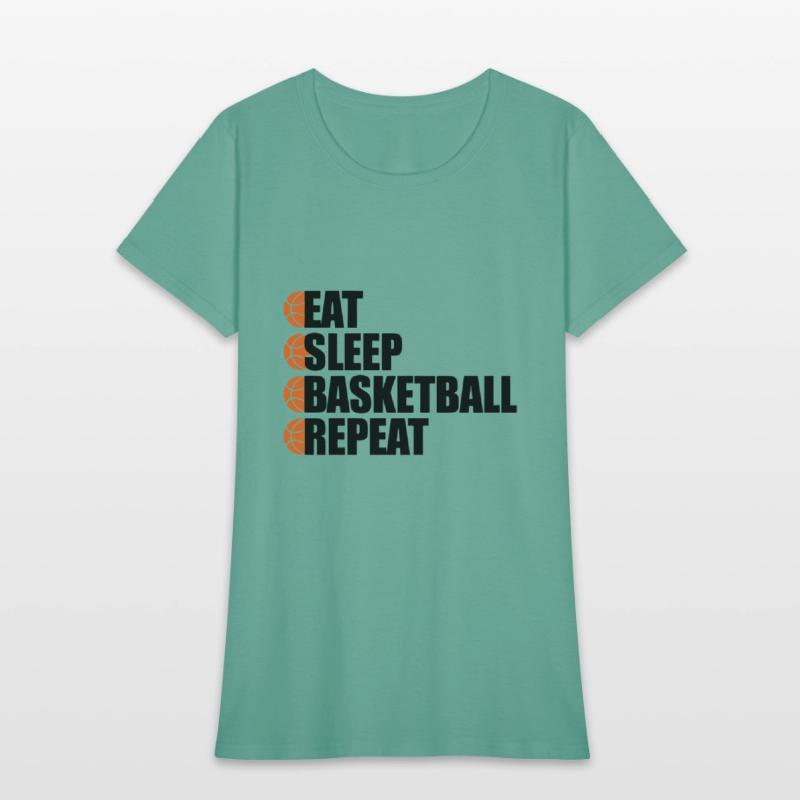 Eat Sleep Basketball Repeat - Cool Sports T-Shirt