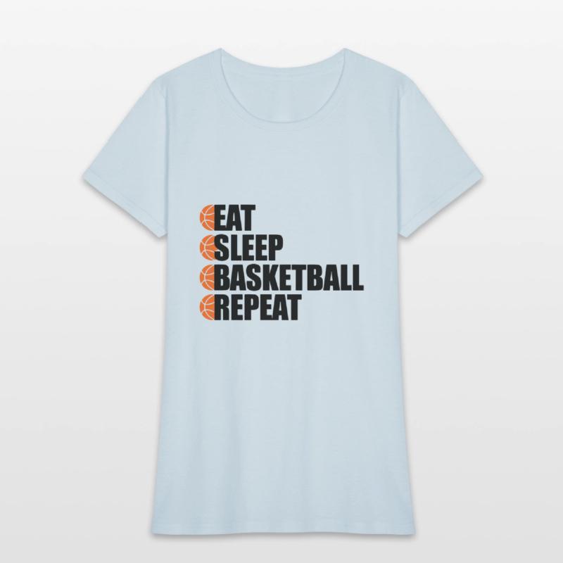 Eat Sleep Basketball Repeat - Cool Sports T-Shirt