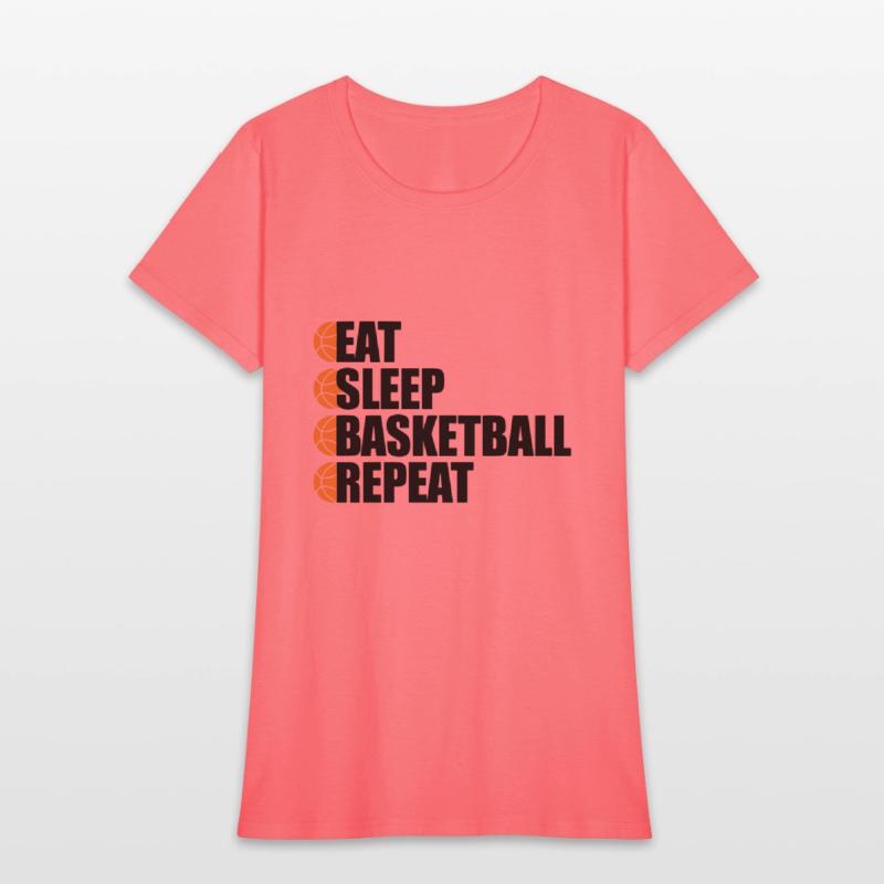 Eat Sleep Basketball Repeat - Cool Sports T-Shirt