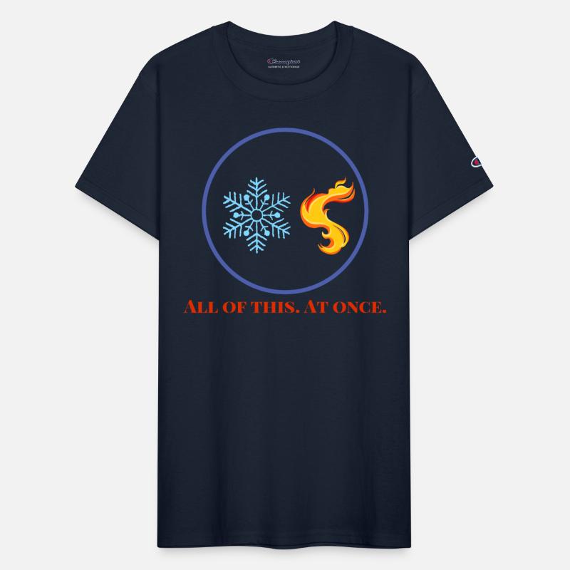 Elemental Balance Snowflake and Flame Design