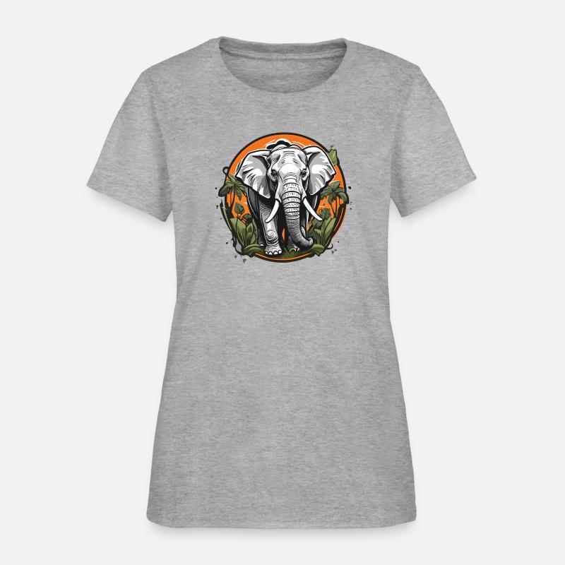 Elephant on jungle animal T-shirt Design