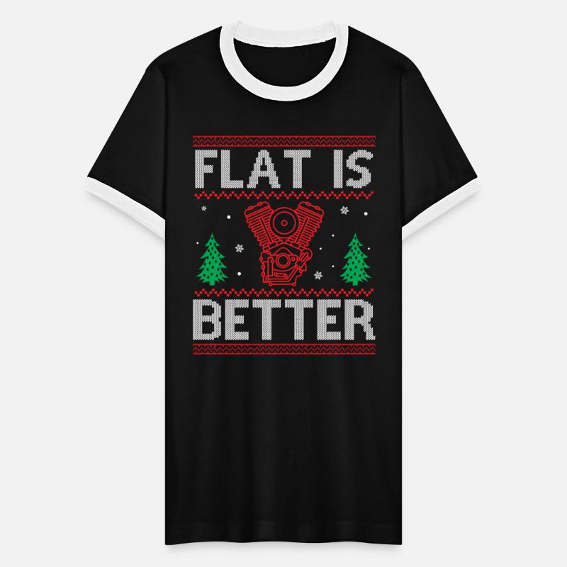 Engine Car Tuning Ugly Christmas - Flat Is Better