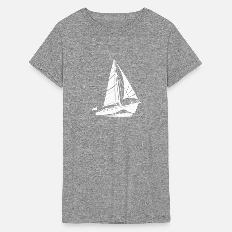 Fast Sailing Boat On Course In Big Waves