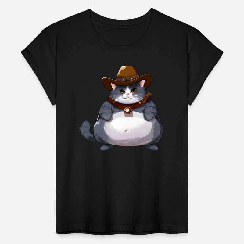 Fat cowboy cat