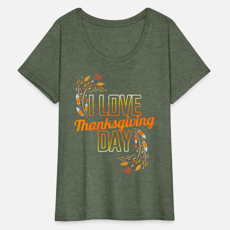 Feathers Leaves I Love Thanksgiving Day