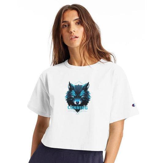 Fierce Blue Wolf with Geometric Details