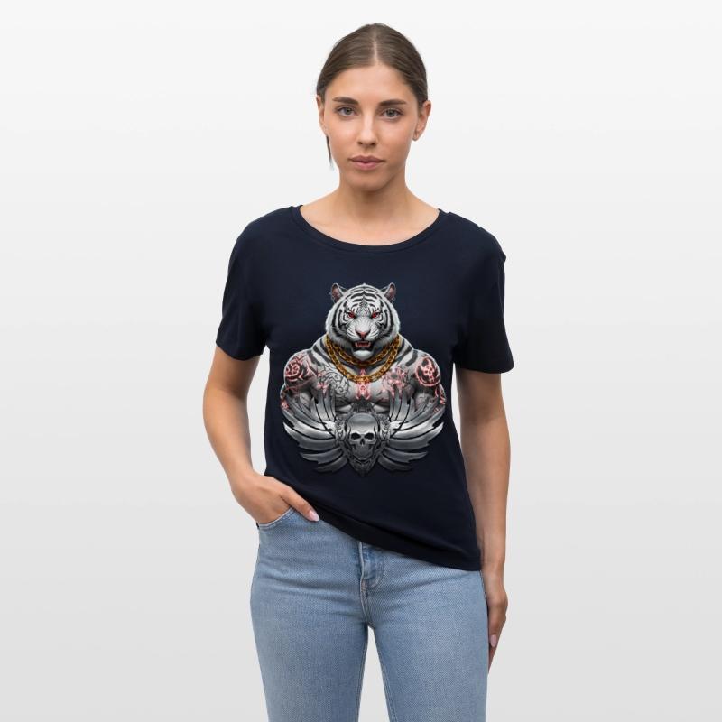 Fierce White King Tiger Tattoo