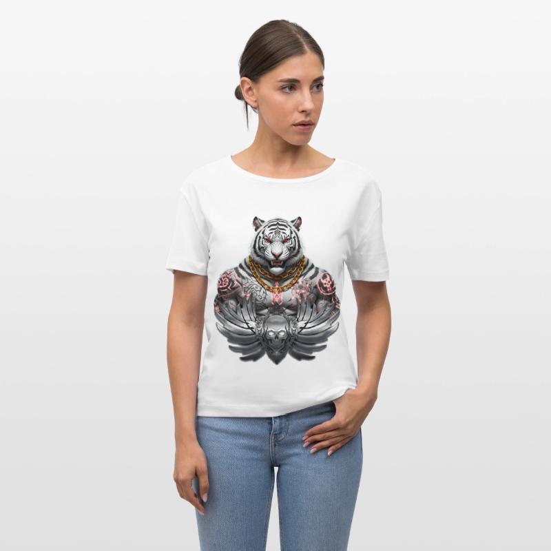 Fierce White King Tiger Tattoo