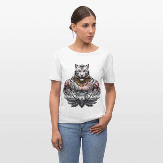 Fierce White King Tiger Tattoo