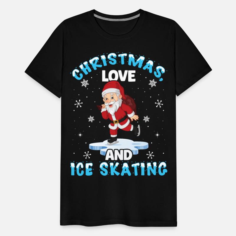 Figure Ice Skating Santa Clause Christmas Love