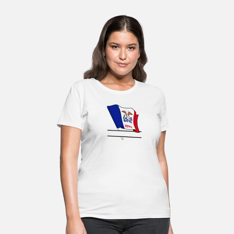 Flag Iowa text banner