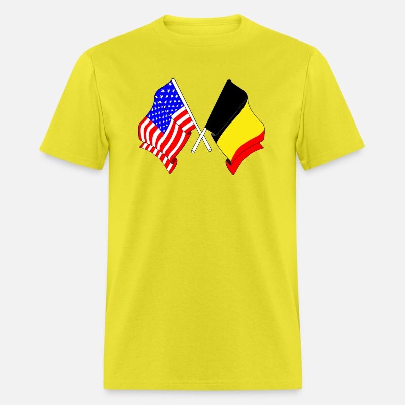 Flag of the United States USA and flag Belgium