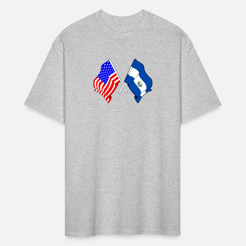 Flag of USA and Flag El Salvador